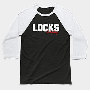 Locks Daily in White Baseball T-Shirt